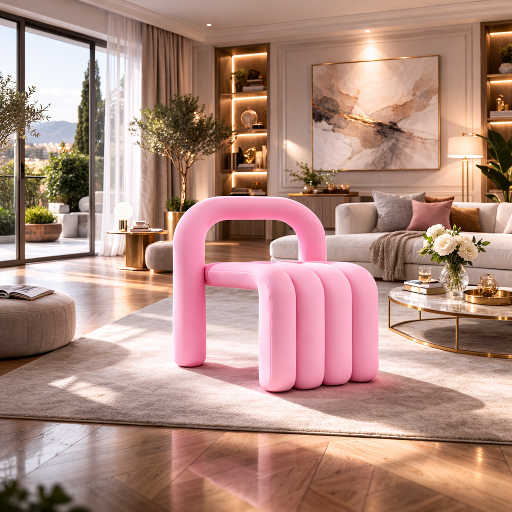 Modern Minimalist Accent Chair – Contemporary Lounge Armchair for Living Room Comfort & Space-Saving Style