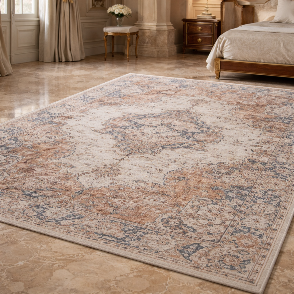 Light Retro Golden Cicada Carpet – Aladdin Theme Anti-Skid Rug | Versatile Floor Mat for Home, Travel & Outdoor Use